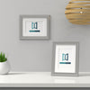 Minimo Range Silver Picture Photo Poster Frame with White Mount - Framesplus.co.uk