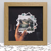 Black White Oak Photo Frame for 10x10 Inches (25.4 x 25.4 cm) Picture Photo, Stand or Hang on wall - Framesplus.co.uk