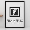 FrameFlix Black Photo Picture Poster Frames Large Square Small A1 A2 A3 A4 A5 - Framesplus.co.uk