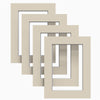 Ivory Matt Mount Pack of 4 mounts for Picture Photo Frames Large Square all Sizes - Framesplus.co.uk