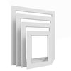 White Matt Mount Pack of 12 mounts for Picture Photo Frames Large Square all Sizes - Framesplus.co.uk