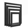 Black Matt Mount Pack of 12 mounts for Picture Photo Frames Large Square all Sizes - Framesplus.co.uk