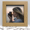 Black White Oak Photo Frame for 6x6 Inches (15.2 x 15.2 cm) Picture Photo, Stand or Hang on wall - Framesplus.co.uk