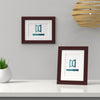 Minimo Range Mahogany Picture Photo Poster Frame with White Mount - Framesplus.co.uk