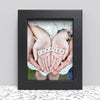 Black White Oak Photo Frame for 8x6 Inches (20.3 x 15.2 cm) Picture Photo, Stand or Hang - Framesplus.co.uk