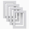 White Matt Mount Pack of 4 mounts for Picture Photo Frames Large Square all Sizes - Framesplus.co.uk