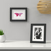 Sleek Range Black Picture Photo Poster Frame with White Mount - Framesplus.co.uk