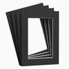 Black Matt Mount Pack of 24 mounts for Picture Photo Frames Large Square all Sizes - Framesplus.co.uk