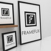 FrameFlix Black Photo Picture Poster Frames Large Square Small A1 A2 A3 A4 A5 - Framesplus.co.uk